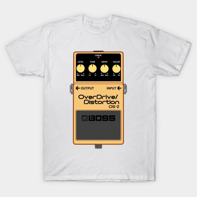 Boss OS-2 OverDrive / Distortion Guitar Effect Pedal T-Shirt by conform